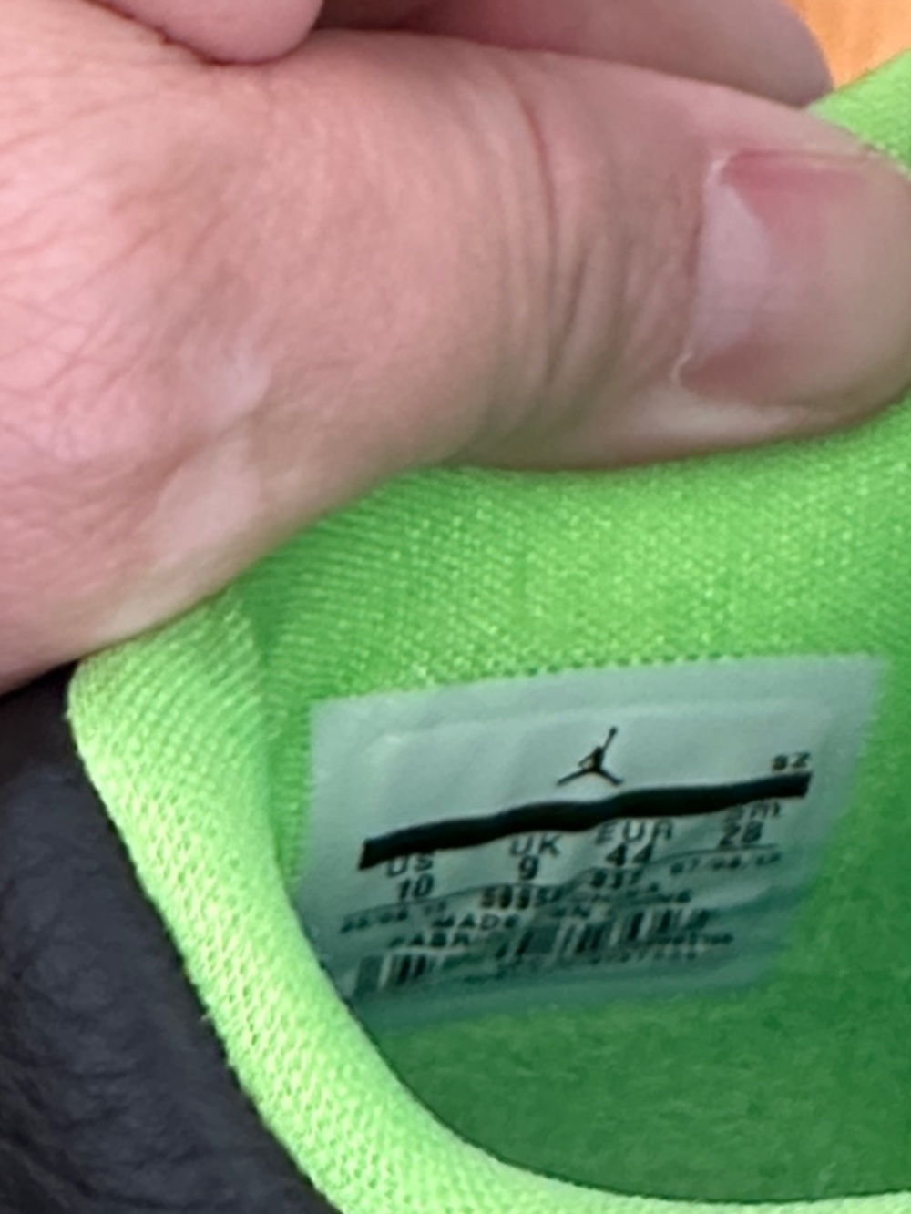 Jordan Flight Club 80s Black Lime Never Been Worn sz 10 - Picture 7 of 7